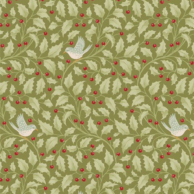 Tilda Merry Little Christmas, Holly Moss, $0.23/cm or $23/m