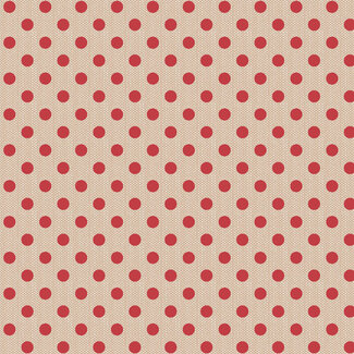 Tilda Tilda Basics, Creating Memories, 160085, Woven Polkadot, Red, $0.26/cm or $26/m