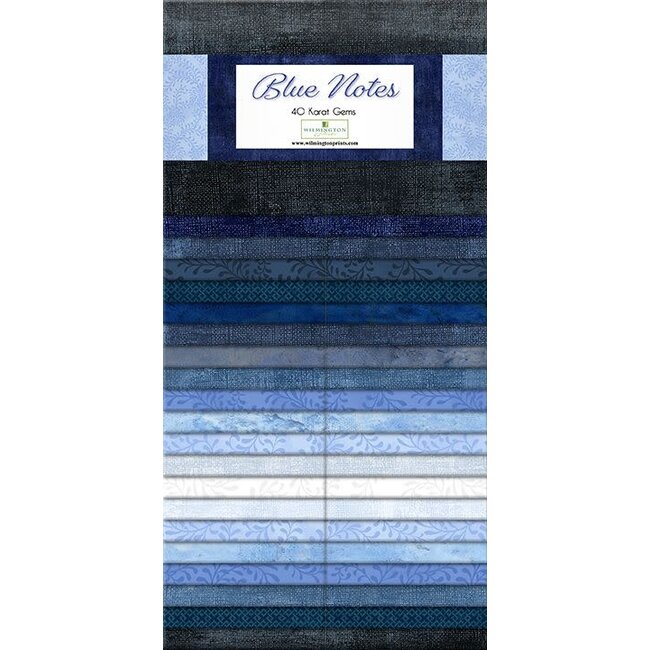 Blue Notes Jelly Roll, 2 1/2" strips - 40 pieces