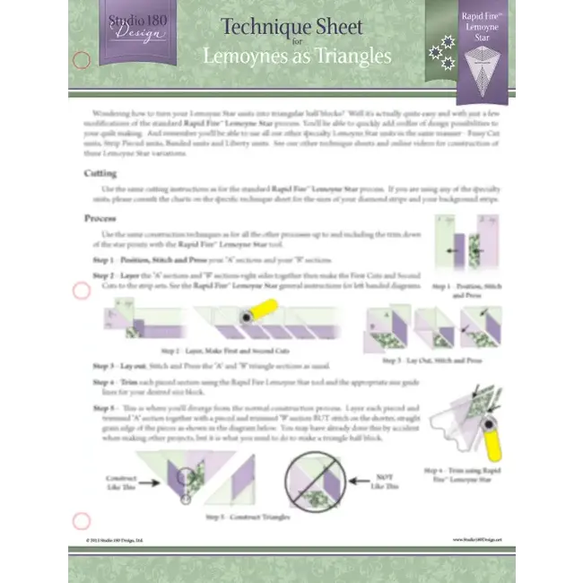 Lemoynes as Triangles Technique Sheet