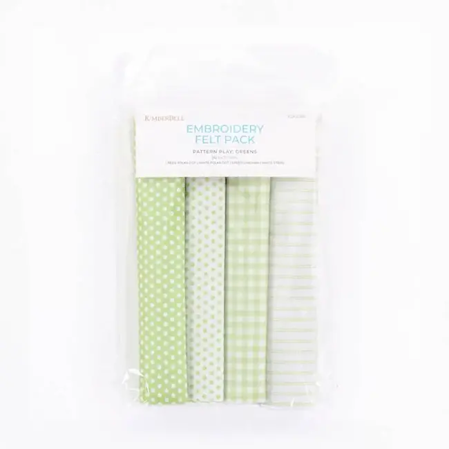 Embroidery Felt Pack, Pattern Play: Greens