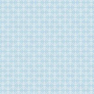 PBS Fabrics Goose Tales, Cross Stitch Floral, Blue, $0.21/cm or $21/m
