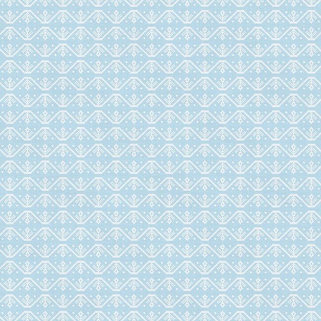 Goose Tales, Cross Stitch Floral, Blue, $0.21/cm or $21/m