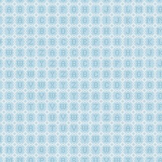 PBS Fabrics Goose Tales, ABC Cross Stitch, Blue, $0.21/cm or $21/m