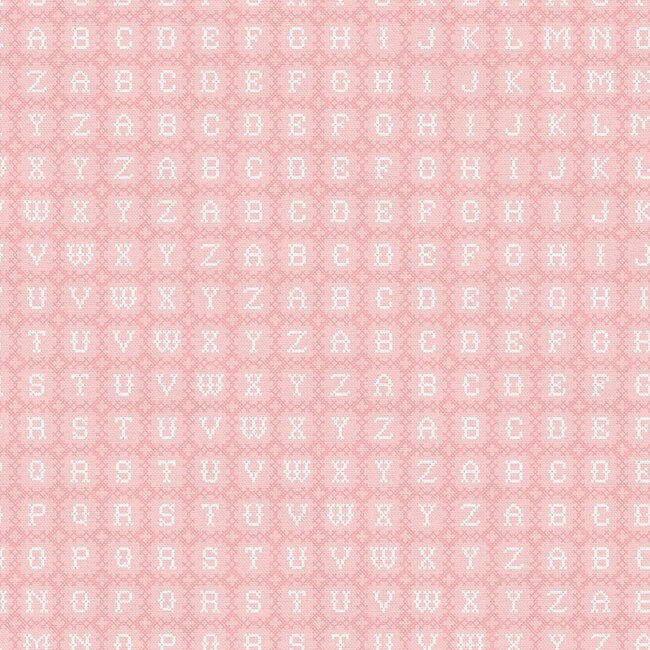 Goose Tales, ABC Cross Stitch, Pink, $0.21/cm or $21/m