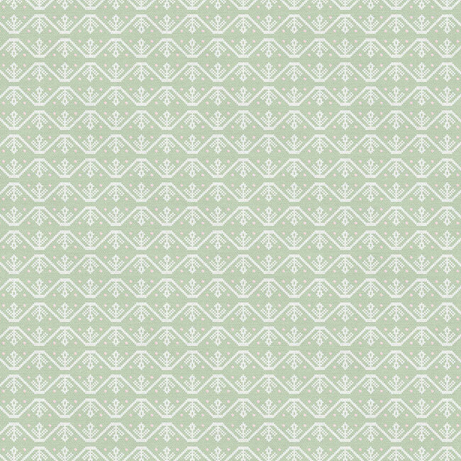 Goose Tales, Cross Stitch Floral, Green, $0.21/cm or $21/m