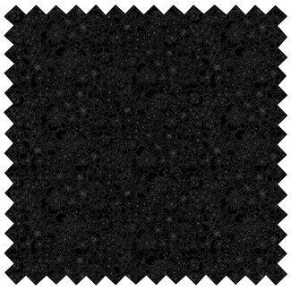 Connecting Threads Monochrome, Packed Petals, Black, $0.20/cm or $20/m