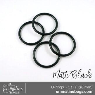 Emmaline O-Rings, 1-1/2", 4pk, Matte Black