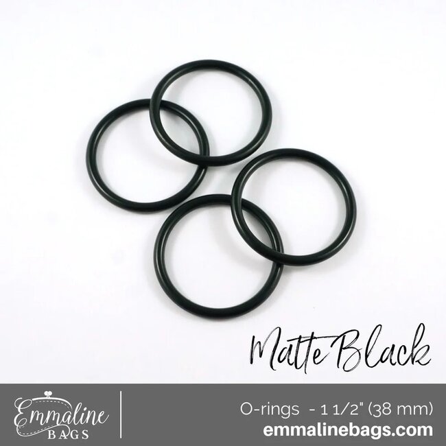 O-Rings, 1-1/2", 4pk, Matte Black