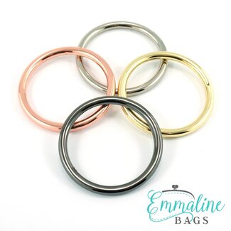 Emmaline O-Rings, 1" (25mm), 4pk, Matte Black