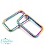Rectangular Rings, 1-1/2" (38mm), 4pk, Rainbow