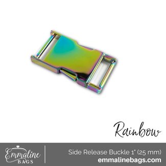 Emmaline Discontinued Side Release Buckle, 1" (25mm), Iridescent Rainbow