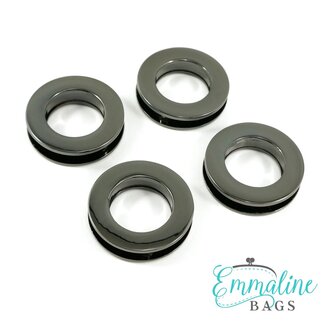 Emmaline Screw Together Grommets, 3/4" Round (4pk), Gunmetal