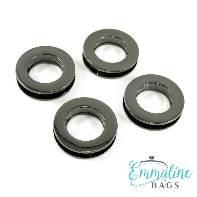Screw Together Grommets, 3/4" Round (4pk), Gunmetal