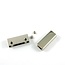 Rectangular Strap End Caps, 1" wide, 3pk, Nickel