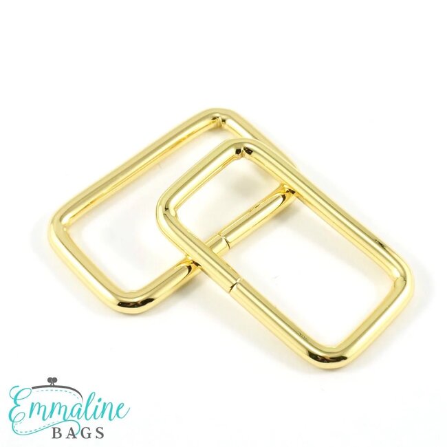 Rectangular Rings, 1-1/2" (38mm), 4pk, Gold