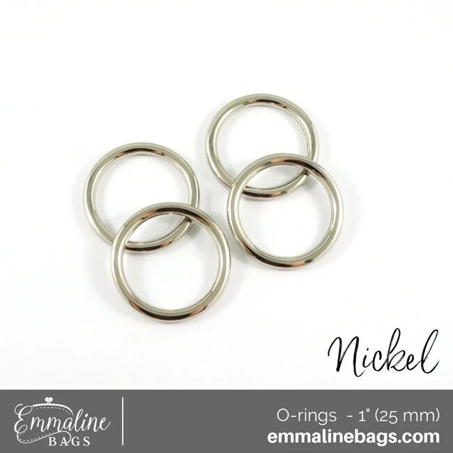 O-Rings, 1" (25mm), 4pk, Nickel