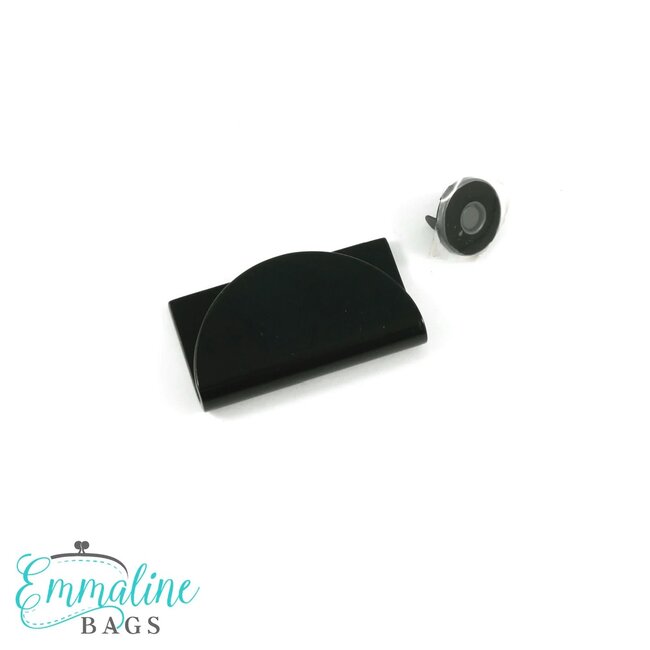 Half Moon - Magnetic Edge Clasp, Matte Black