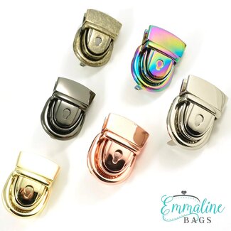 Emmaline Press Lock, 1-1/8" wide, Gold