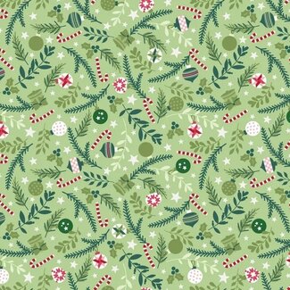 Maywood Kimberbell, A Quilty Little Christmas, Ornaments, Green, $0.24/cm or $24/m