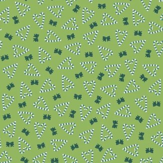 Maywood Kimberbell, A Quilty Little Christmas, Candy Cane Hearts, Green, $0.24/cm or $24/m