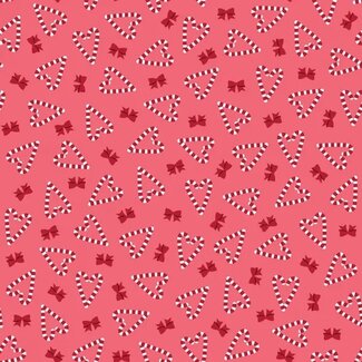Maywood Kimberbell, A Quilty Little Christmas, Candy Cane Hearts, Red, $0.24/cm or $24/m