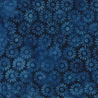 Island Batik Twilight, 112431570, Medium Daisy, Blue Cornflower, $0.22/cm or $22/m