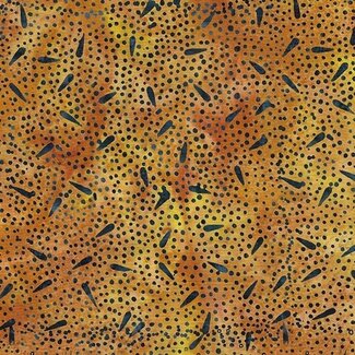 Island Batik Twilight, 112428265, Petals, Gold Acorn, $0.22/cm or $22/m
