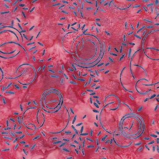 Island Batik Bubbles, Curves, and Corners, 612401150, Bubbles and Jimmies, Pink Geranium, $0.22/cm or $22/m