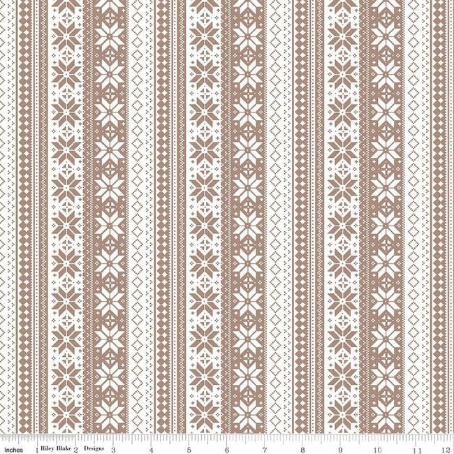 Winter Magic Sweater Stripe, Tea Dye, $0.24/cm or $24/m