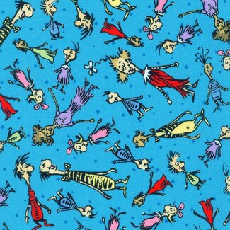 Robert Kaufman How the Grinch Stole Christmas 21777-223, Holiday Who Toss, Blue, $0.22/cm or $22/m