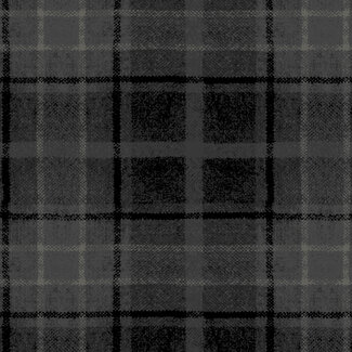 Maywood Holly Jolly Flannel, Big Plaid, Black, $0.22/cm or $22/m