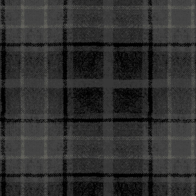 Holly Jolly Flannel, Big Plaid, Black, $0.22/cm or $22/m