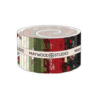 Maywood Holly Jolly Flannel, Jelly Roll (40 2.5" strips)
