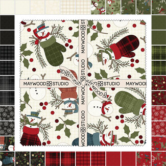 Maywood Holly Jolly Flannel, Layer Cake (42 10" squares)