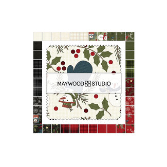 Maywood Holly Jolly Flannel, Charm Pack (42 5" squares)