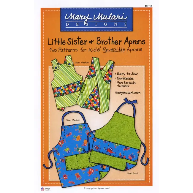 Little Sister and Brother Apron Pattern