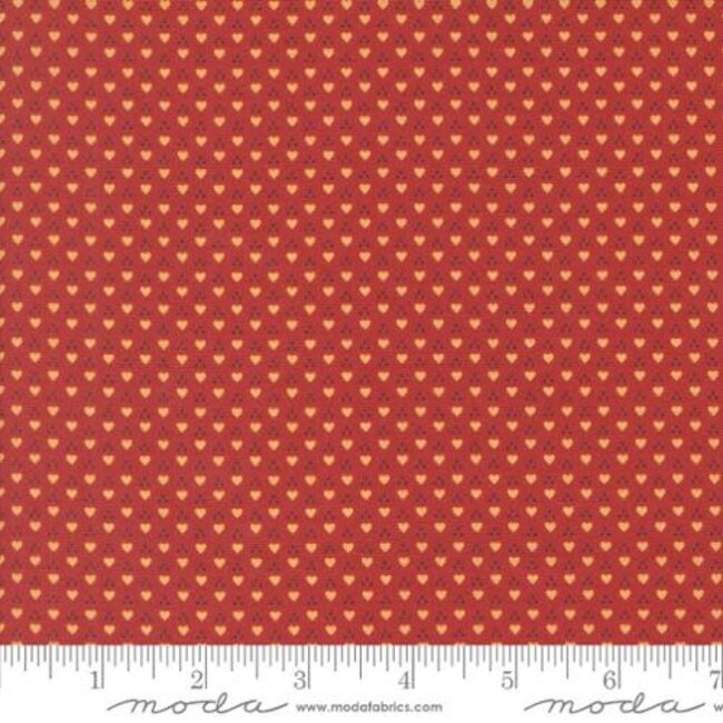 Sally's Stitches, Sweetheart Heart Dots, Turkey Red, $0.24/cm or $24/m
