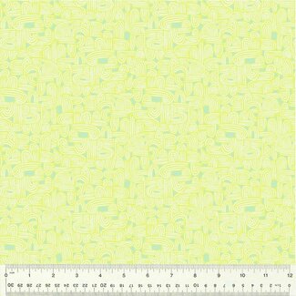 Windham Fabrics Tamara Kate's Insectarium, Tunneling, 54658-21 Celery, $0.24/cm or $24/m