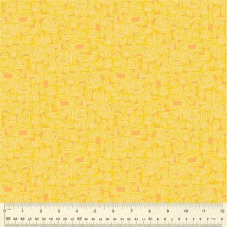 Windham Fabrics Tamara Kate's Insectarium, Tunneling, 54658-24 Yellow, $0.24/cm or $24/m