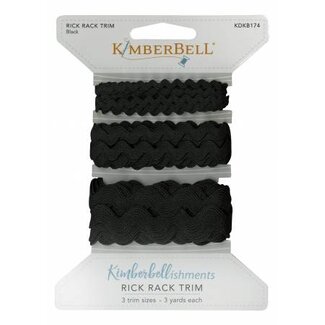 Kimberbell Designs Rick Rack Trim, 9 yards, Black, Discontinued