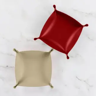 Kimberbell Designs Snap Tray Blanks, Red and Tan