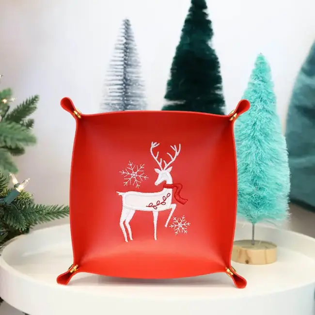 Snap Tray Blanks, Red and Tan