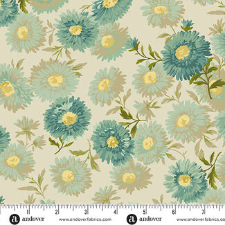Andover Chrysanthemum 108" wideback, Jade, $0.39/cm or $39/m