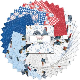 Wilmington Prints Country Blue, Charm Pack, 5" Squares