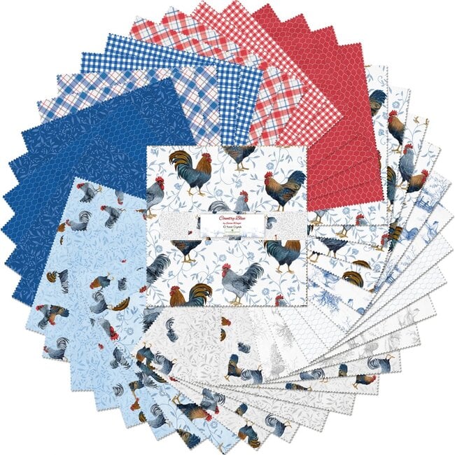 Country Blue, Layer Cake, 10" squares