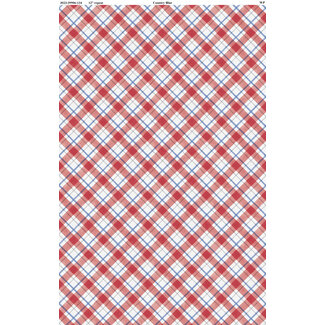 Wilmington Prints Country Blue, Diagonal Plaid, White and Red, $0.25/cm or $25/m
