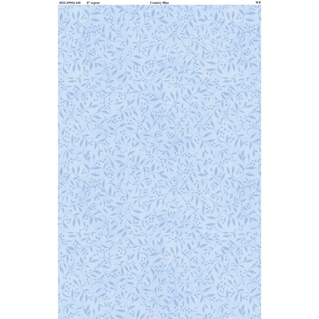 Country Blue, Tonal Leaves, Light Blue, $0.25/cm or $25/m