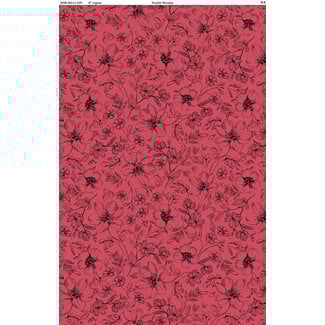 Wilmington Prints Scarlet Dreams, Floral Toile, Red, 30111-339, $0.24/cm or $24/m