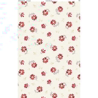 Wilmington Prints Scarlet Dreams, Medium Floral Toss, Cream, 30110-239, $0.24/cm or $24/m